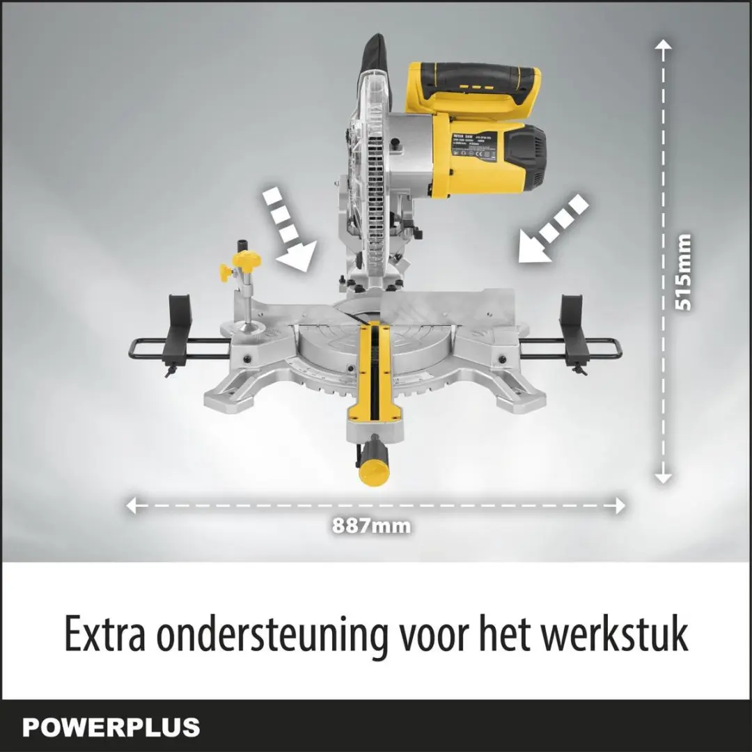 Powerplus POWX075730S Elektrische Verstekzaag 2100W - Ø254mm
