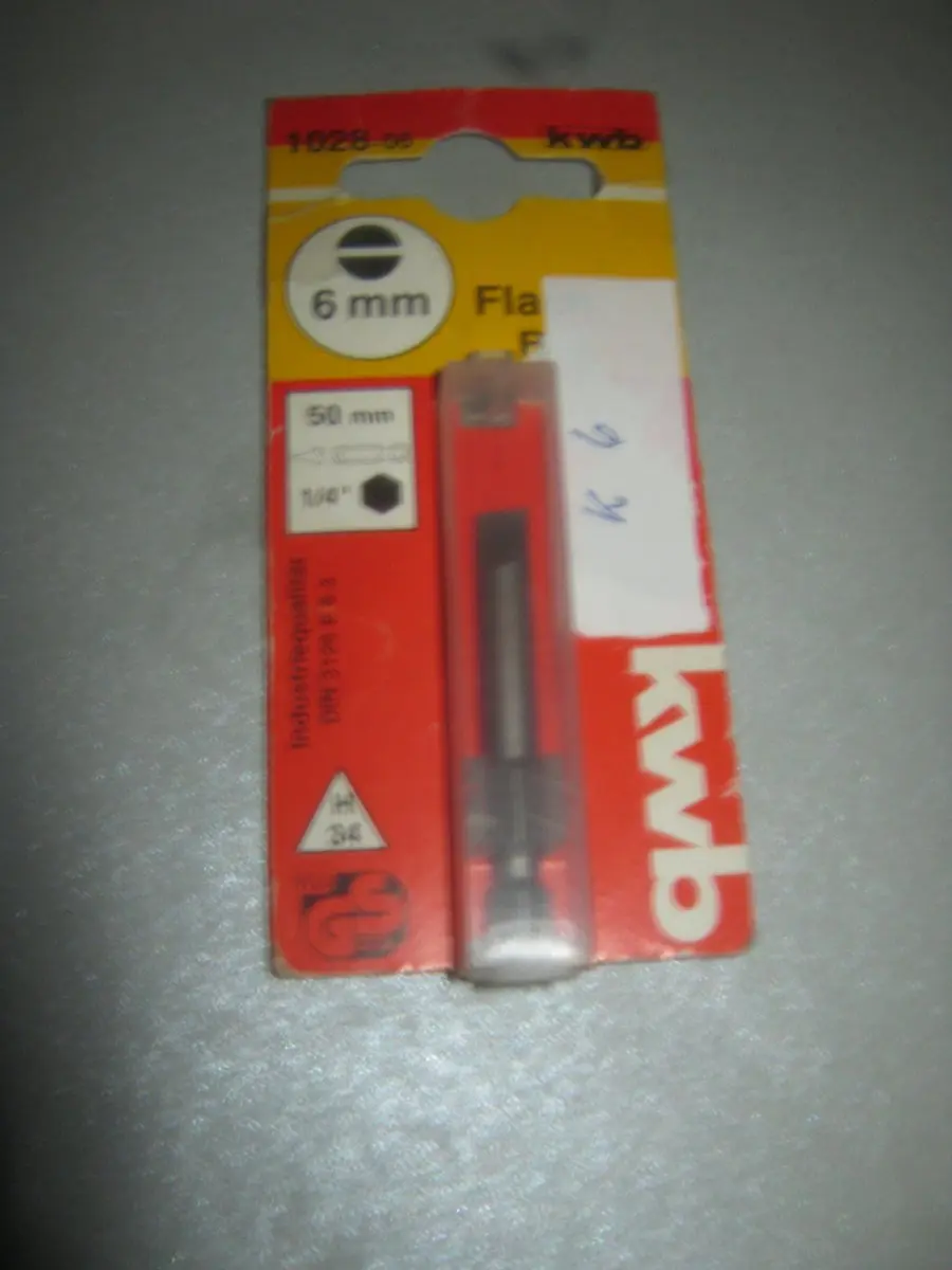 KWB Hardstalen Vlakbit 6mm 102806