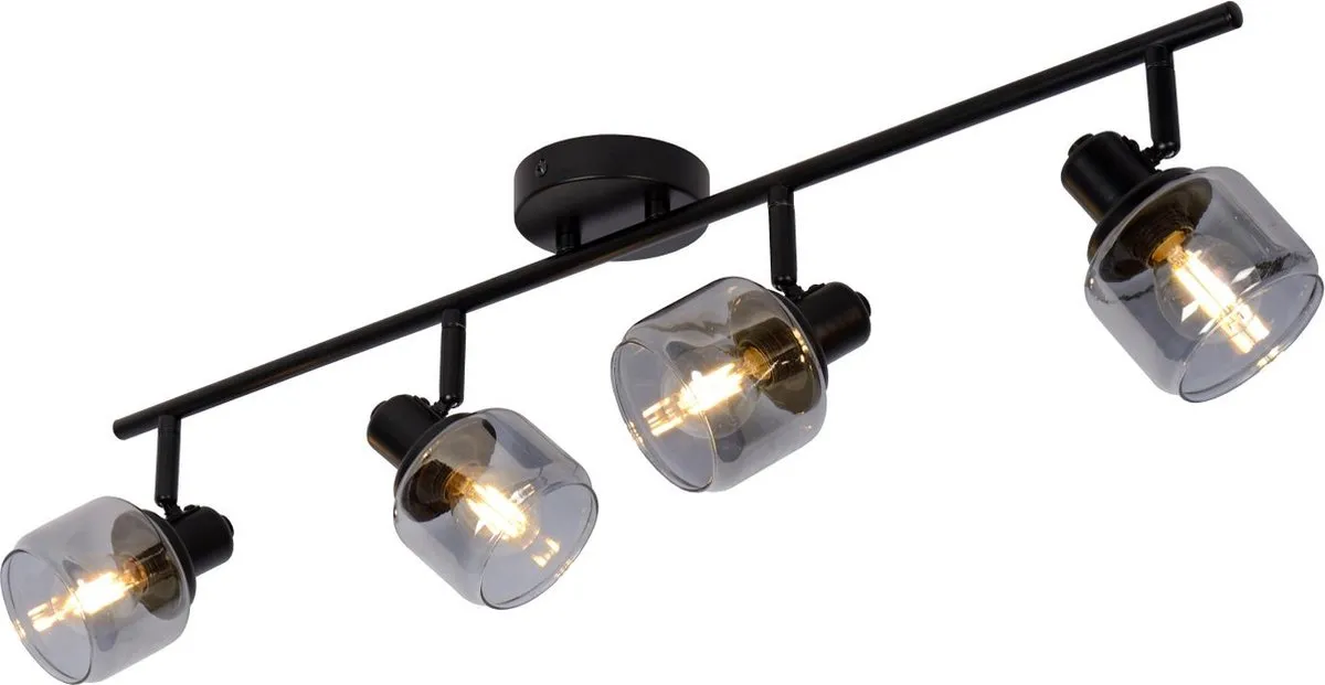 Lucide BJORN Plafondspot 4xE14 - Zwart