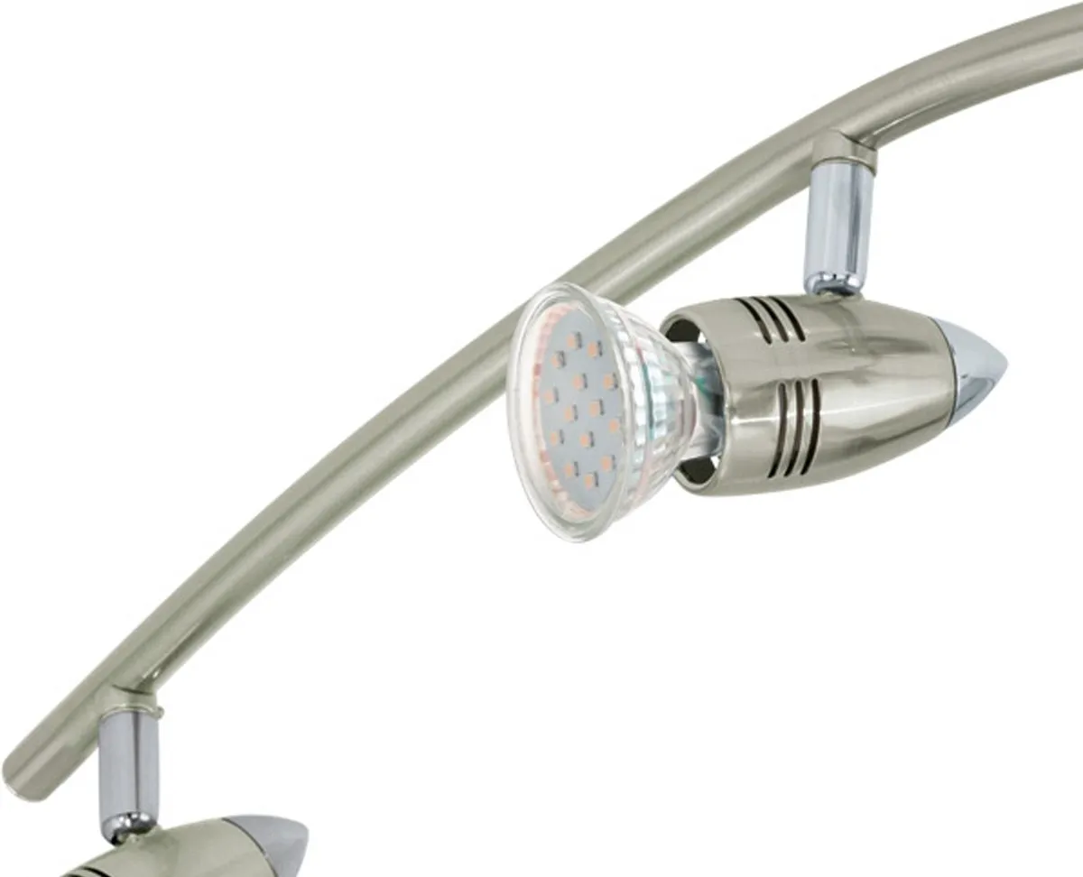 Eglo Magnum Plafondspots 4-delig - LED Nikkel-Mat/Chroom