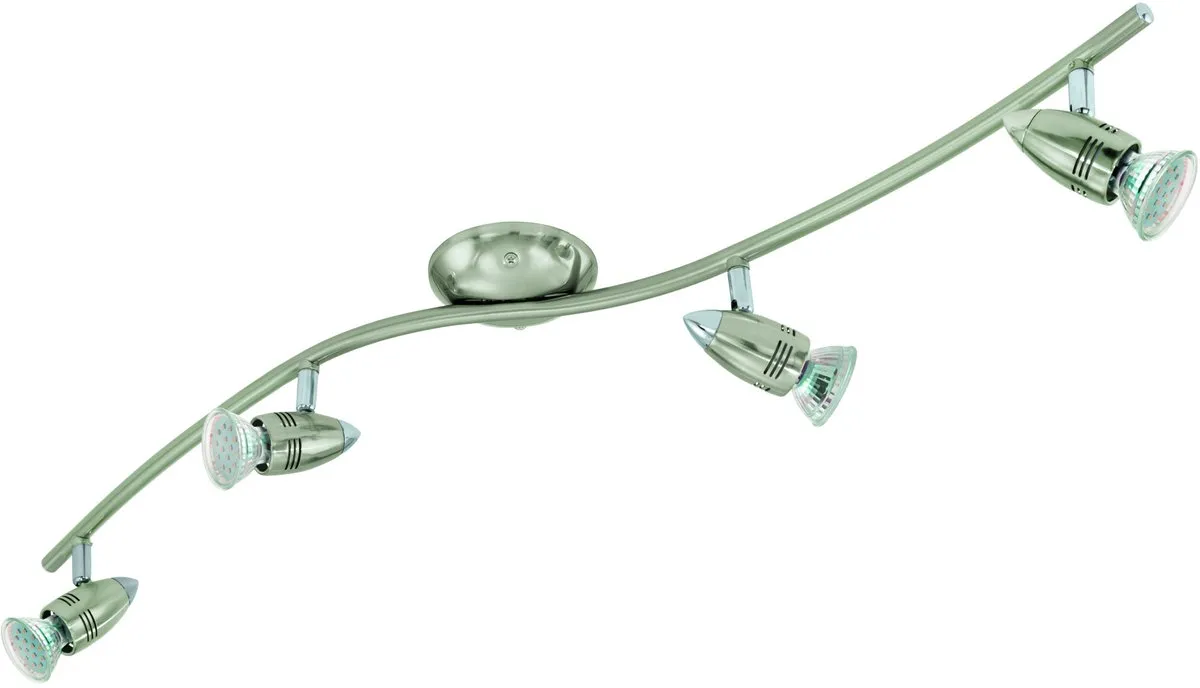 Eglo Magnum Plafondspots 4-delig - LED Nikkel-Mat/Chroom