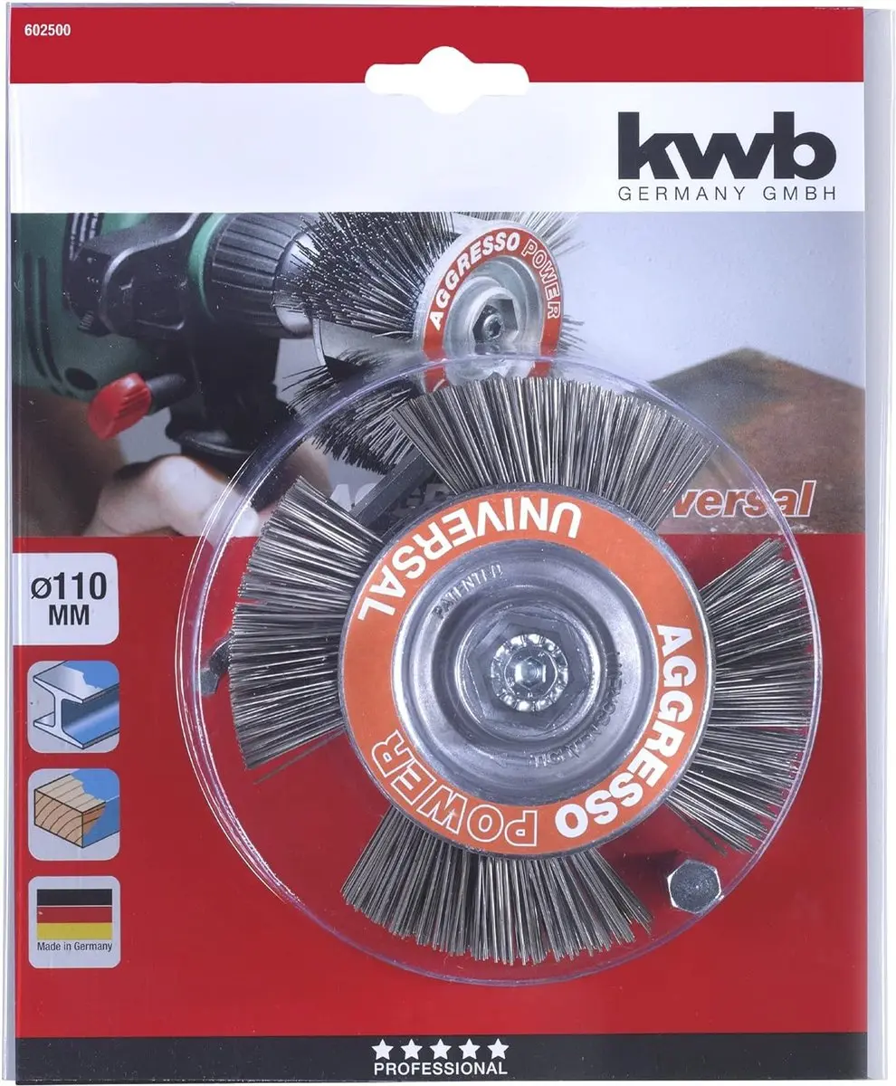 KWB Agresso Universele Slijpborstel 110mm - Grijs