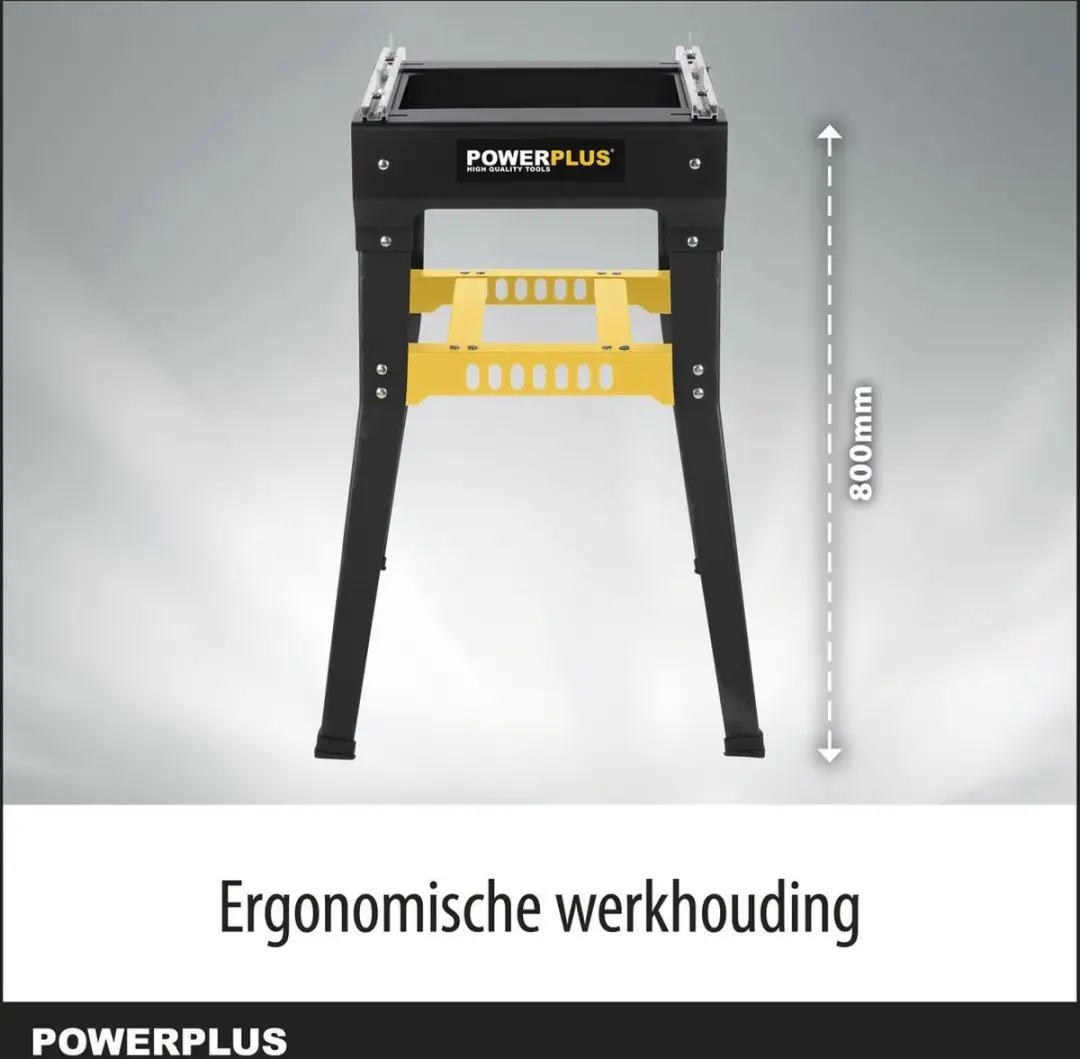 Powerplus POWX075100 Verstekzaagonderstel - 460x430mm - 100kg - Zwart