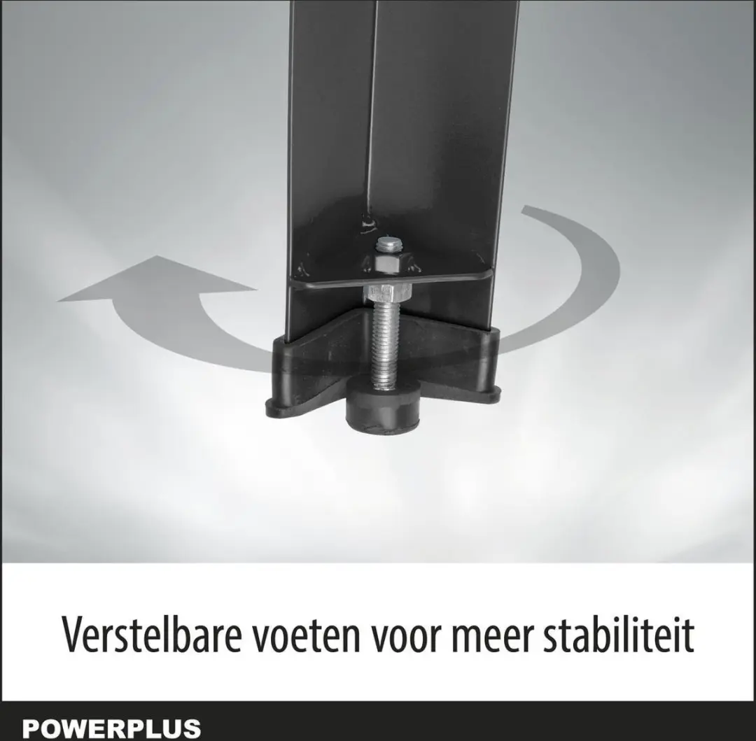 Powerplus POWX075100 Verstekzaagonderstel - 460x430mm - 100kg - Zwart
