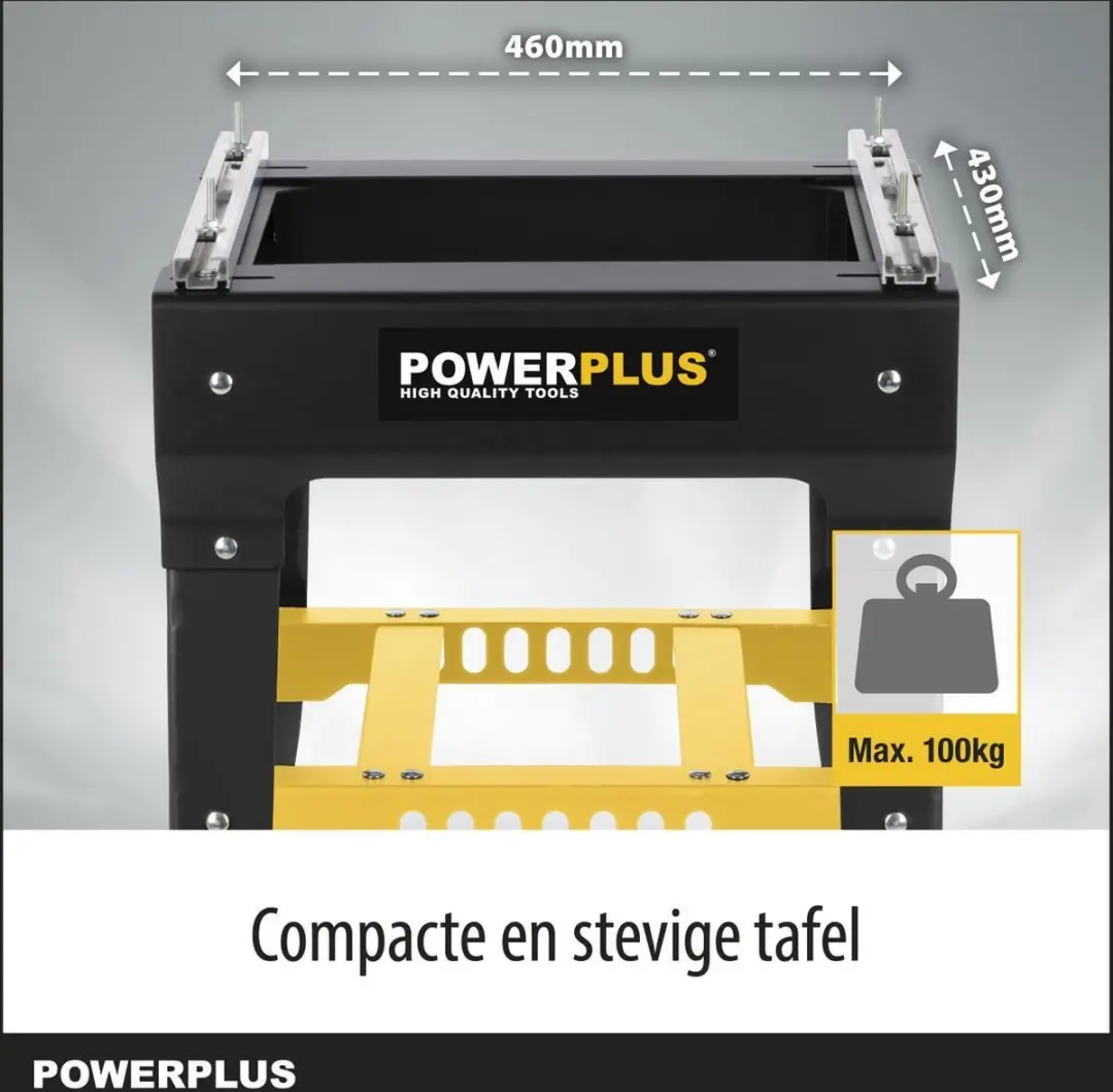 Powerplus POWX075100 Verstekzaagonderstel - 460x430mm - 100kg - Zwart