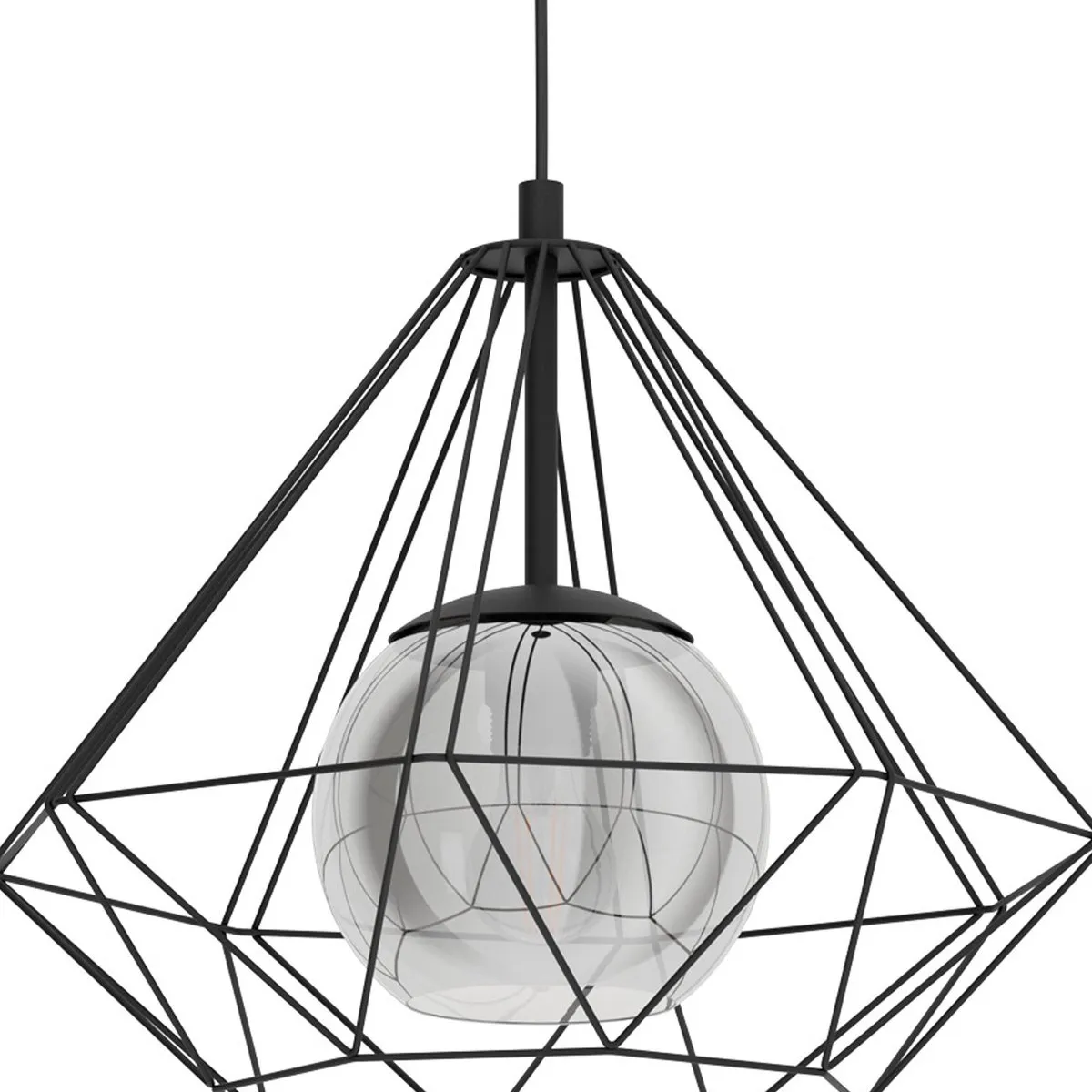 Eglo Vernham Hanglamp E27 - Ø44,5cm - Zwart