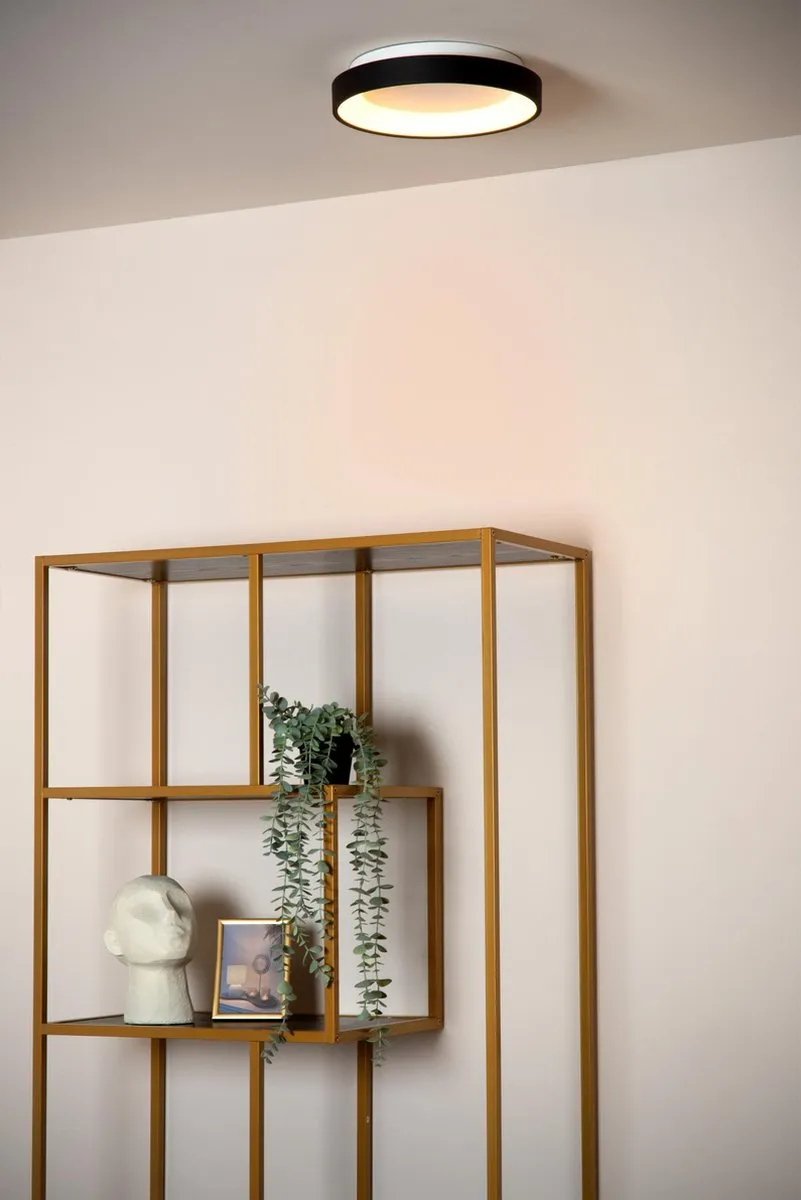 Lucide VIDAL Plafondlamp Ø28cm LED 20W 2700K - Zwart