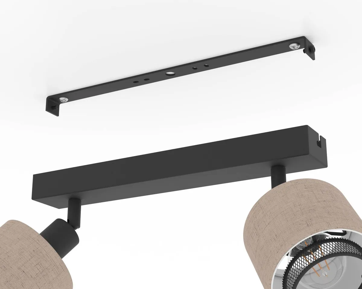 Eglo Rosley Spot E14 - 2 Stuks - 31cm - Zwart/Beige