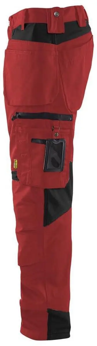 Blåkläder Werkbroek 1555-1860 - 156cm - Rood/Zwart