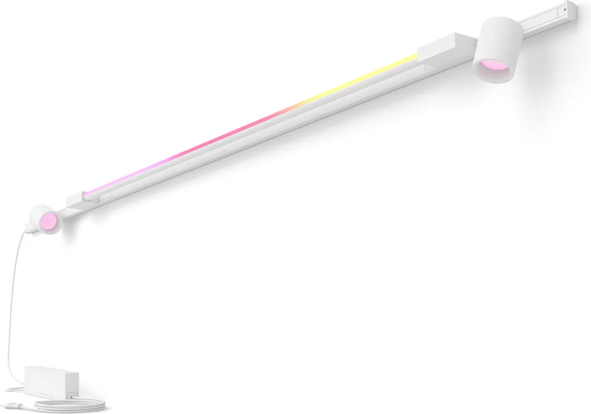 Philips Hue Perifo railverlichting muur - 2-spots - 1 gradient light tube - wit - basisset