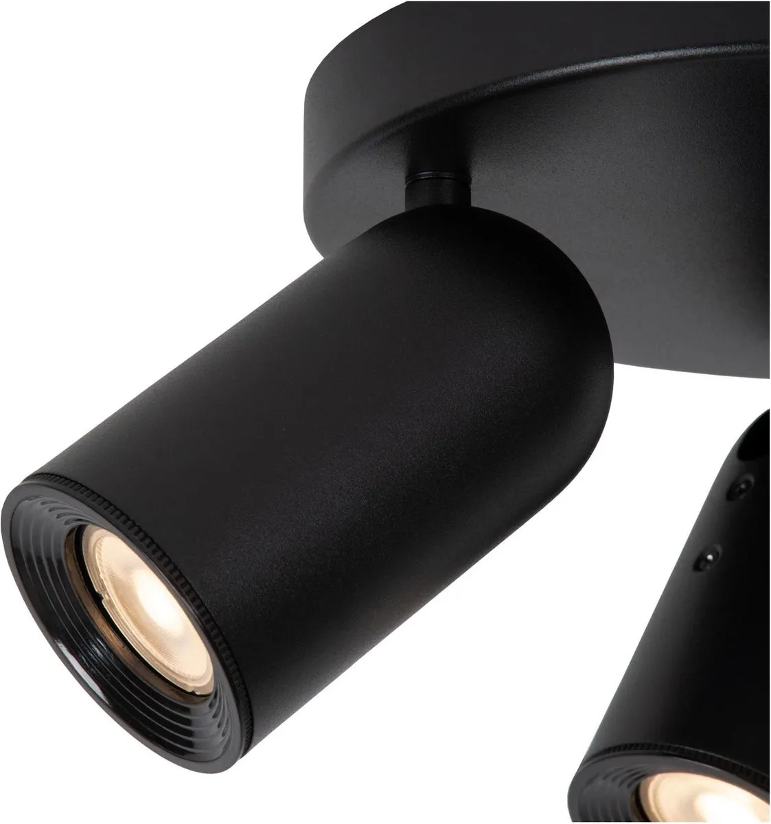 Lucide PUNCH Plafondspot Ø21cm 3xGU10 - Zwart