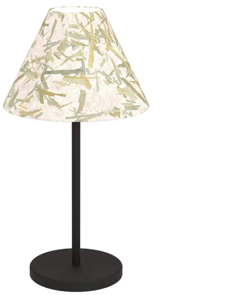 Eglo Oxpark Tafellamp E27 41,5cm - Bamboe - Zwart/Wit/Groen