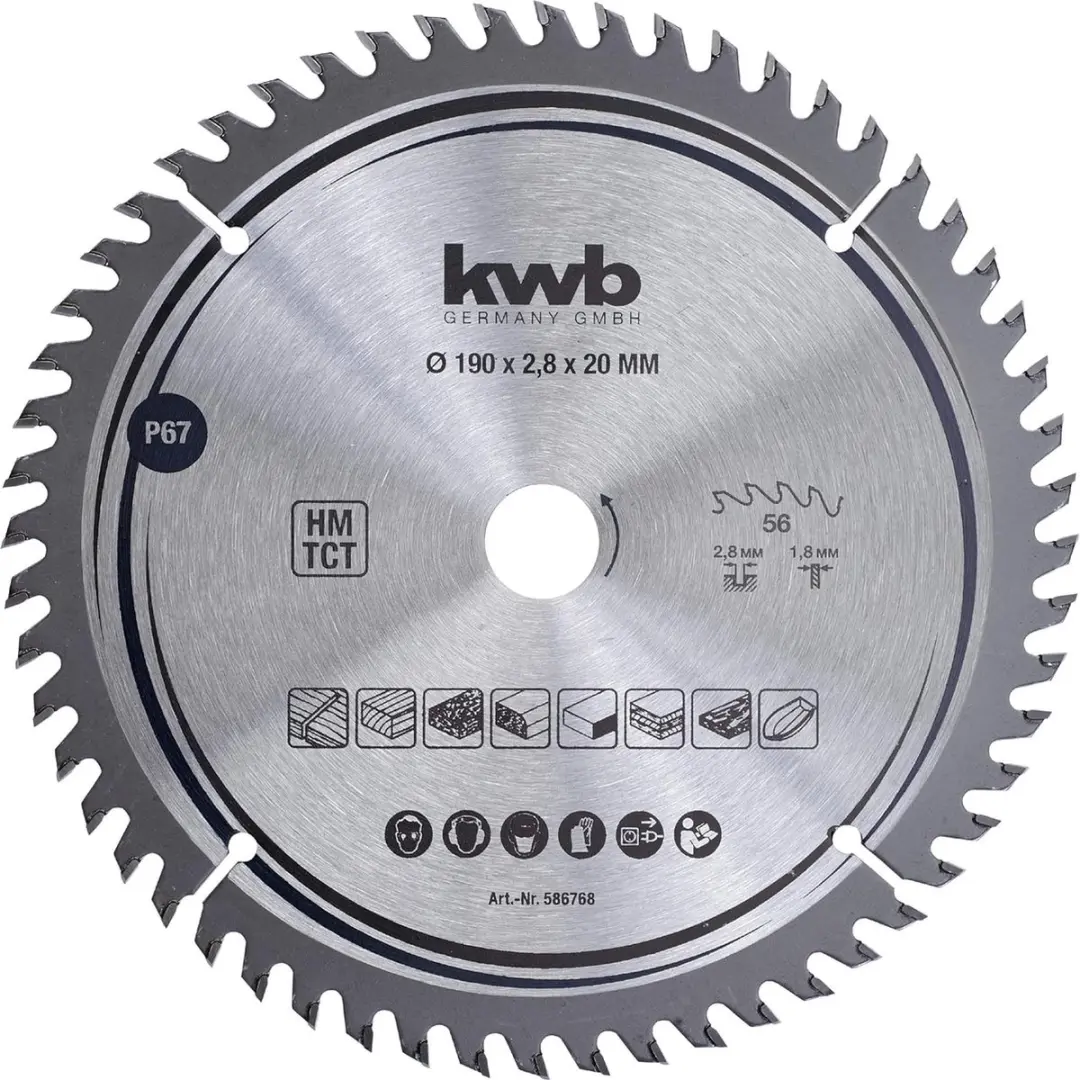 KWB Cirkelzaagblad 190mm