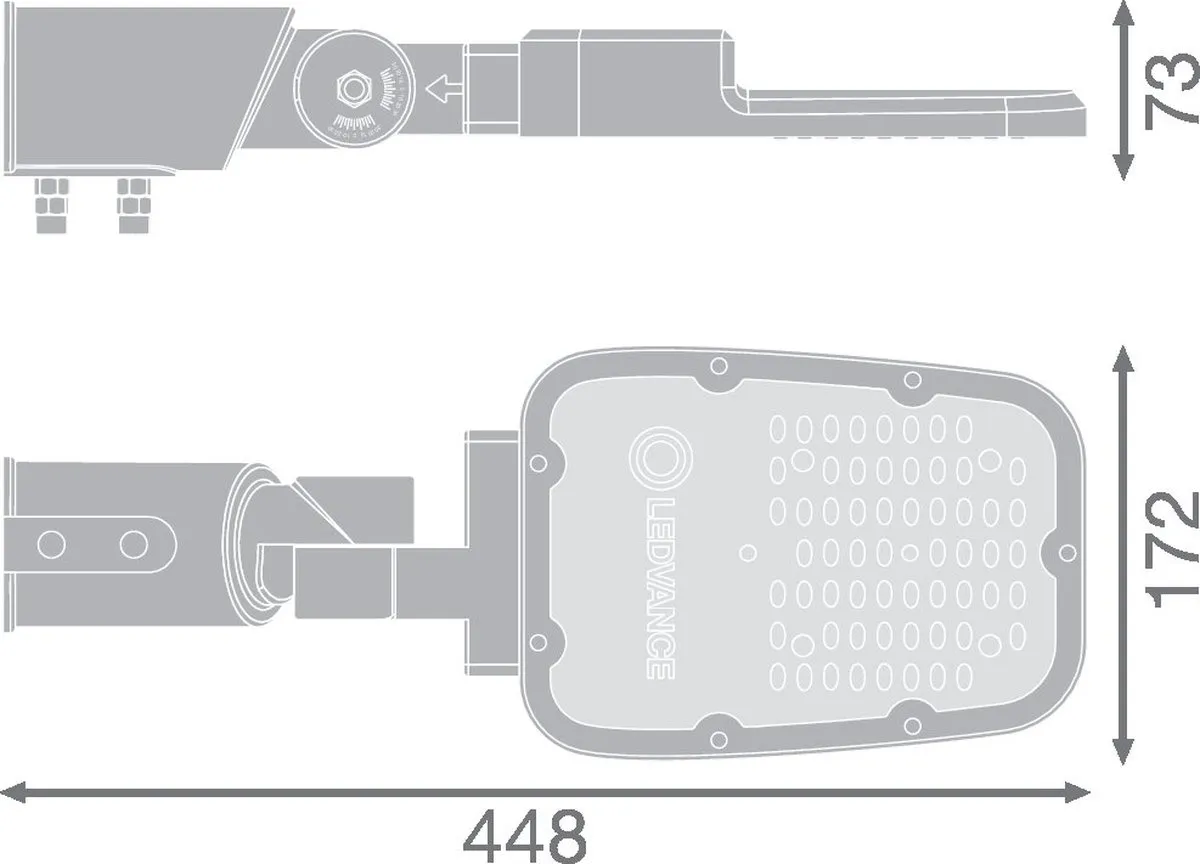LEDVANCE LED Mastarmatuur 30W 3000K - Grijs IP66 - afbeelding 2 van 5