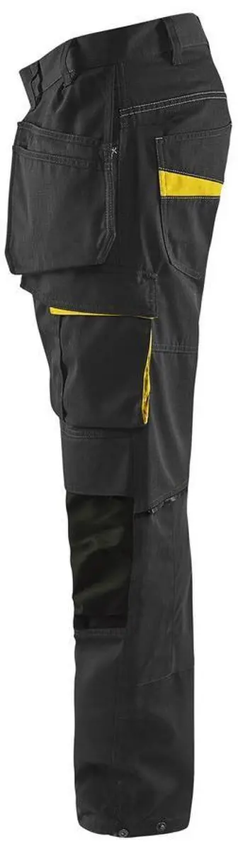 Blåkläder Service Werkbroek 1496-1330 - Stretch - Zwart/High Vis Geel - Maat 84 - afbeelding 6 van 6