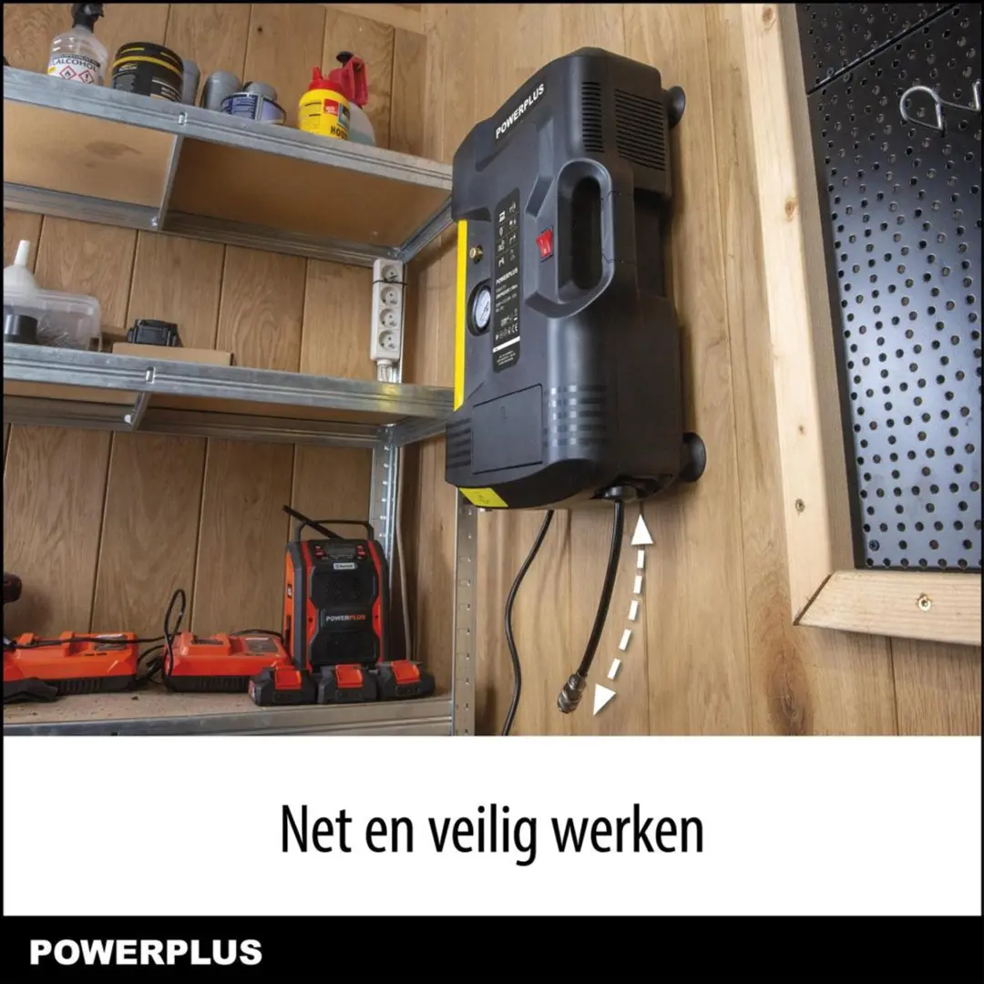 Powerplus POWX17235 Compressor - 750W - 7,5l - Geen olie