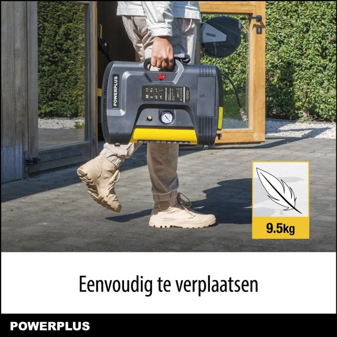 Powerplus POWX17235 Compressor - 750W - 7,5l - Geen olie