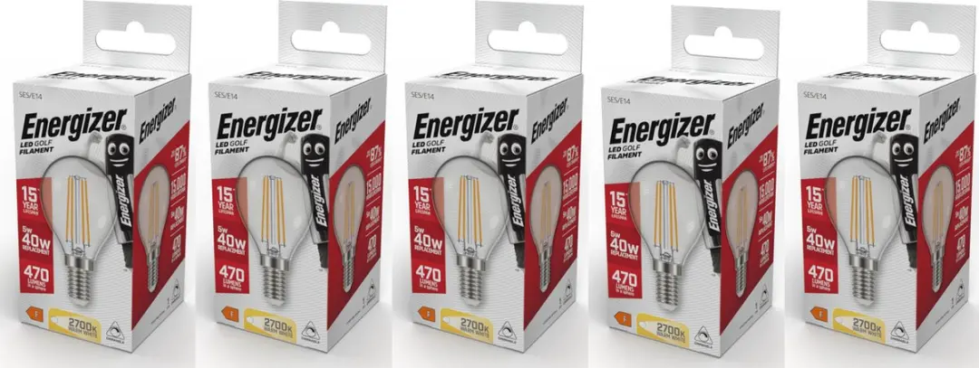 Energizer E14 5W Led Kogellamp Warmwit - 5 Stuks