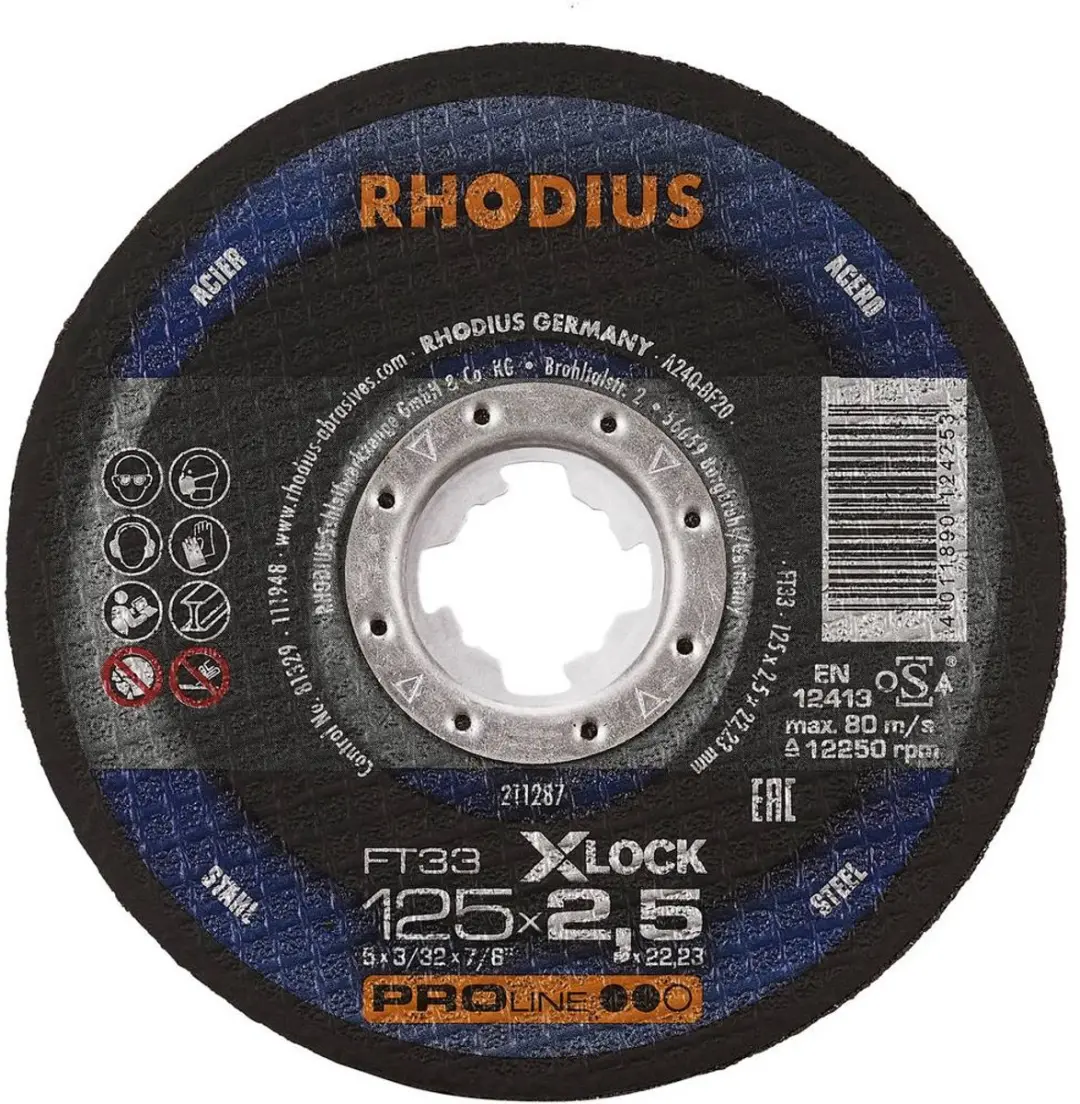 Rhodius FT33 X-LOCK 211287 Doorslijpschijfset