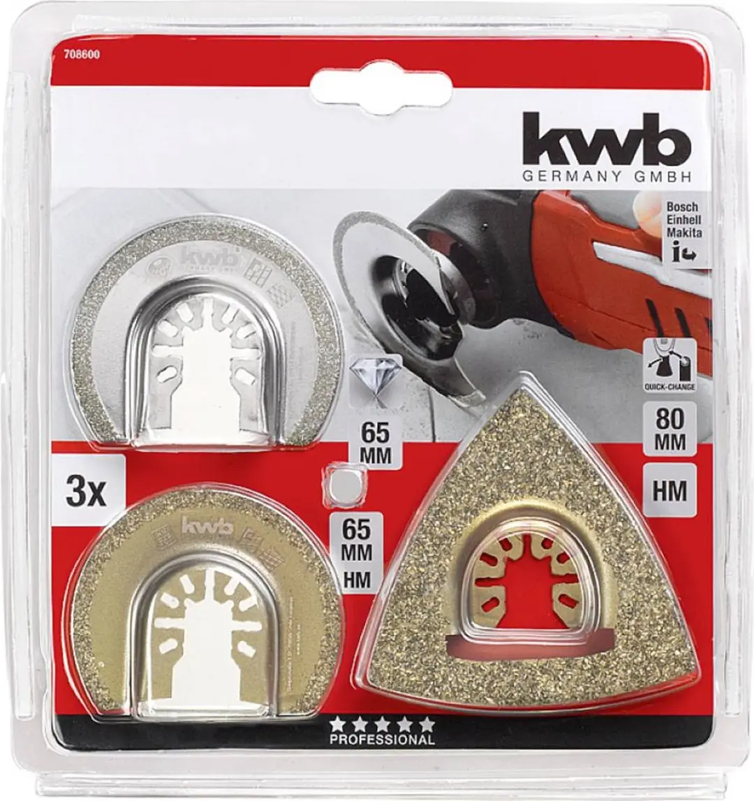 KWB Tegelreparatieset 3-delig 708600 - Oscillerend