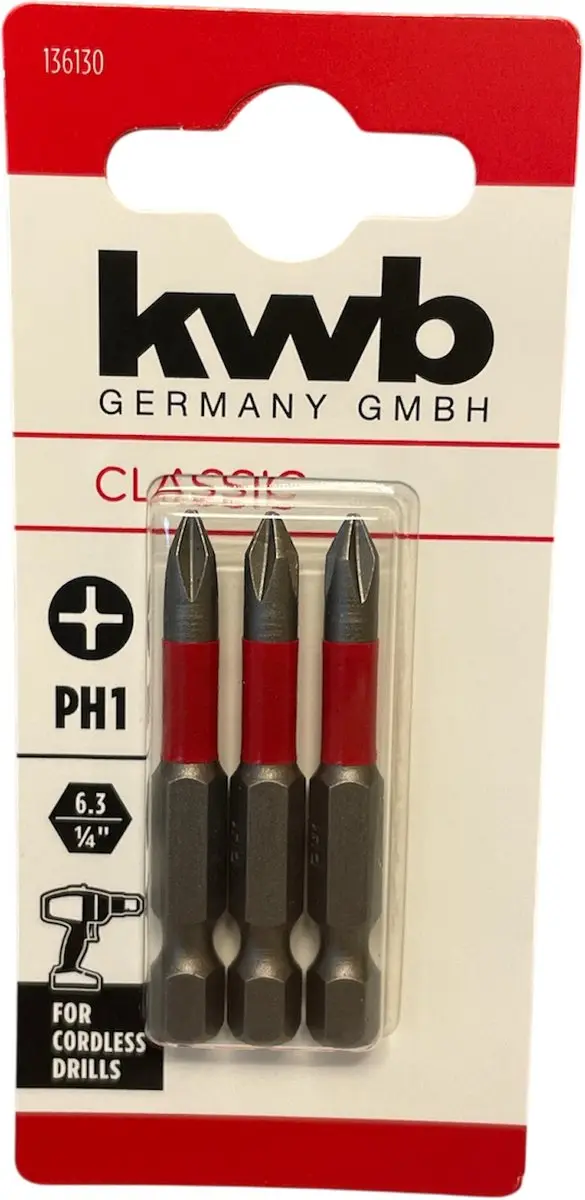 KWB 3 Bitjes PH1 50mm