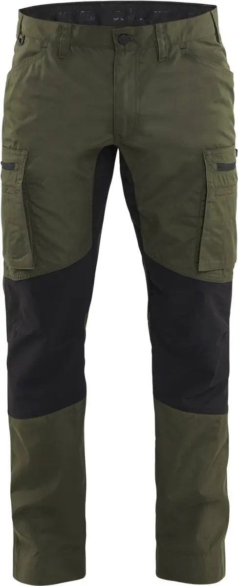 Blåkläder Service Werkbroek 1459-1845 - Maat 52 - Donker herfstgroen/Zwart