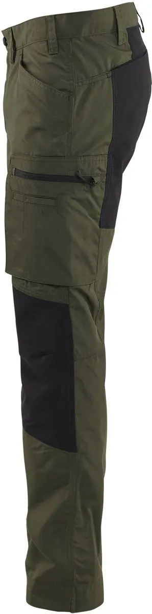 Blåkläder Service Werkbroek 1459-1845 - Maat 52 - Donker herfstgroen/Zwart