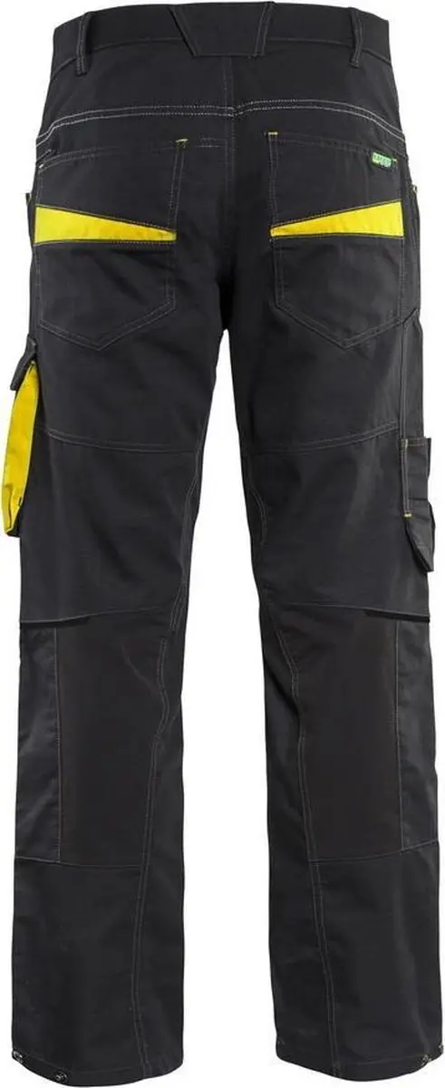 Blåkläder Service Werkbroek 1495-1330 - 54 - Zwart/Geel - afbeelding 6 van 6