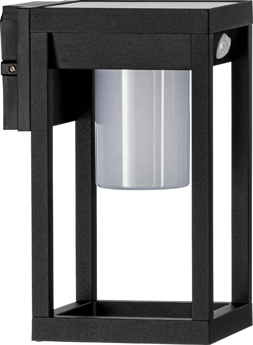 Eglo Martano Wandlamp Buiten Solar 27cm - Zwart/Wit