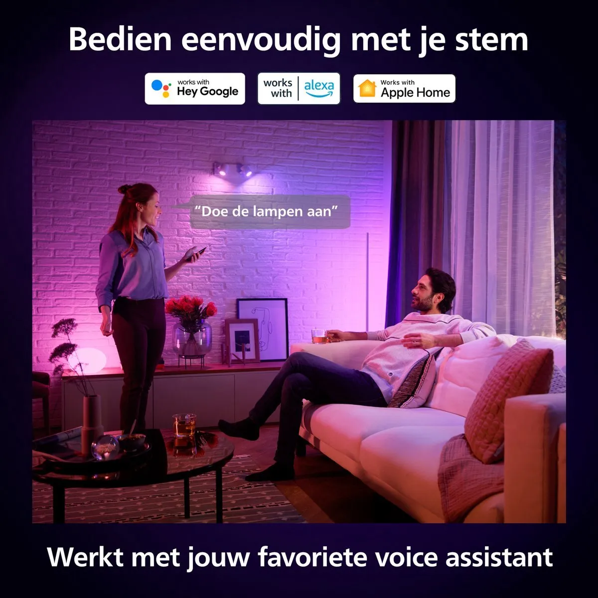 Philips Hue Lightguide 3D Tafellamp Saliegroen - E27 RGBW