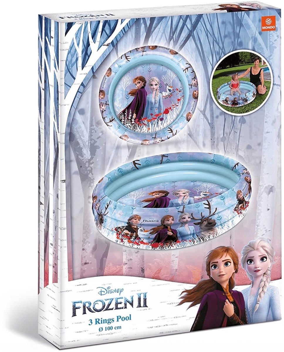 DISNEY Frozen OPBLAASBAAR zwembad voor in de tuin, rond kinderzwembad BESTWAY 100 cm