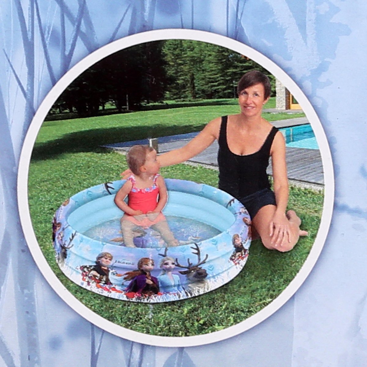 DISNEY Frozen OPBLAASBAAR zwembad voor in de tuin, rond kinderzwembad BESTWAY 100 cm