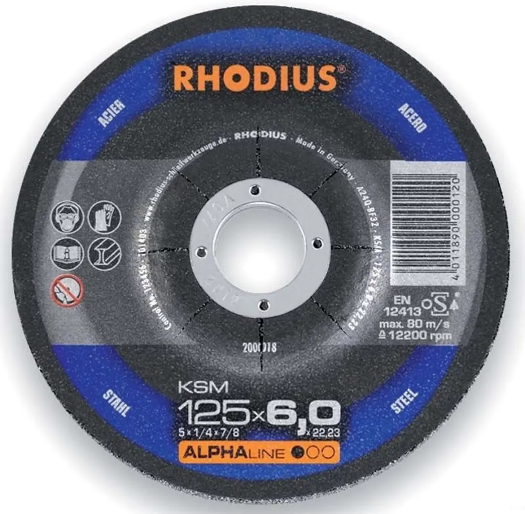 Rhodius ALPHAline I KSM Afbraamschijf 125mm - 22,23mm