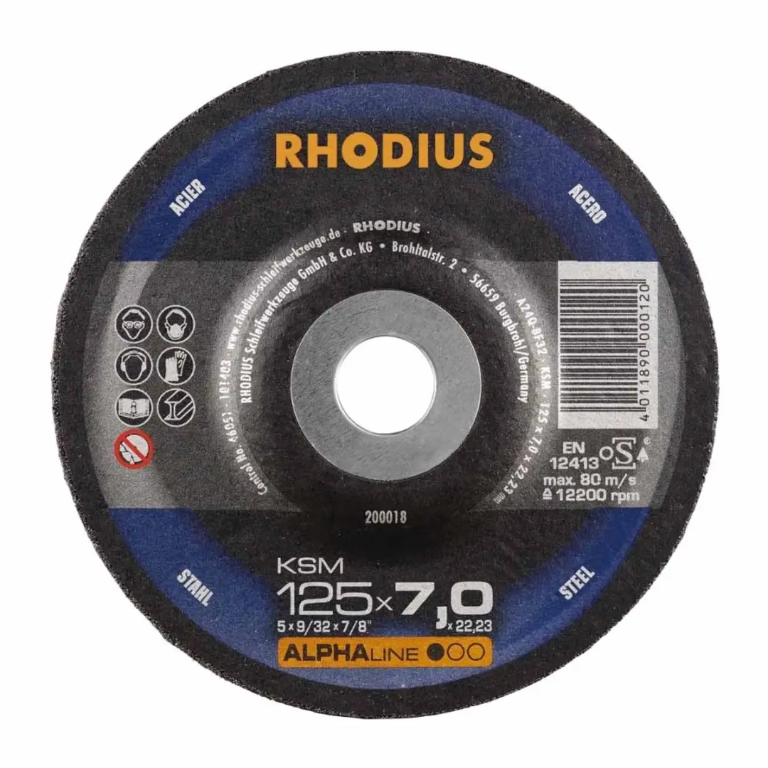 Rhodius ALPHAline I KSM Afbraamschijf 125mm