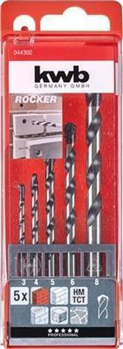KWB Rocker Betonborenset 5-delig - 3-8mm