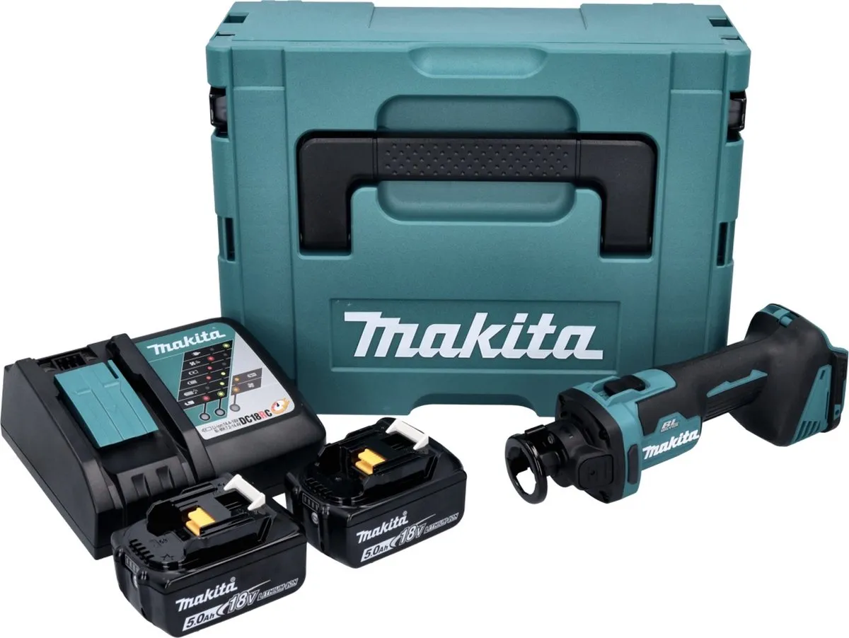Makita DCO 181 RTJ Accu-Rotatiesnijder - 18V - 2x 5,0Ah Accu + Oplader - afbeelding 3 van 5