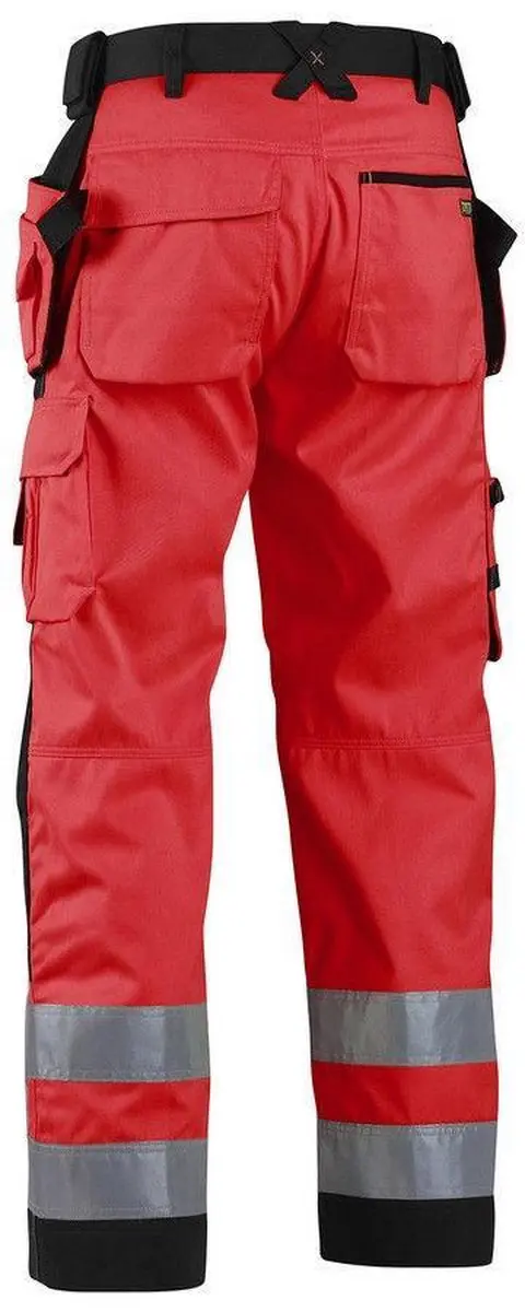 Blåkläder Werkbroek Softshell High Vis 1567-2517 - 48 - Rood/Zwart