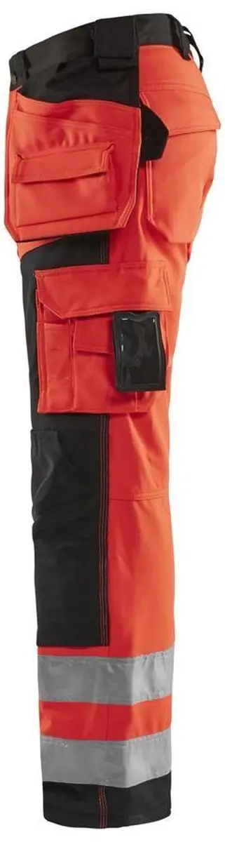 Blåkläder Werkbroek Softshell High Vis 1567-2517 - 48 - Rood/Zwart