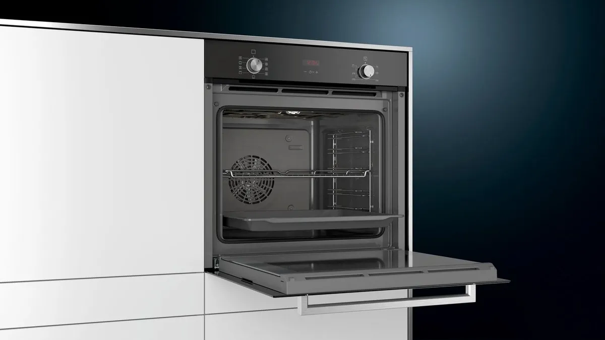 Siemens iQ300 HB334ABS Oven 60cm - 71L - 5 Inslaghoogtes - Zwart/Roestvrijstaal