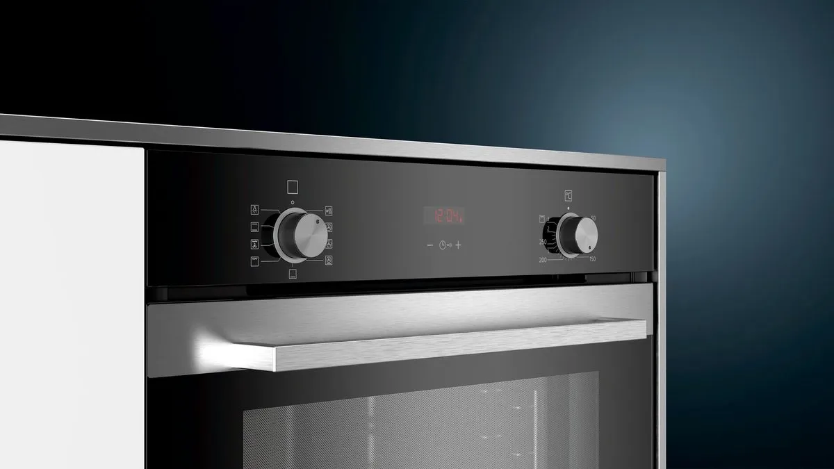 Siemens iQ300 HB334ABS Oven 60cm - 71L - 5 Inslaghoogtes - Zwart/Roestvrijstaal