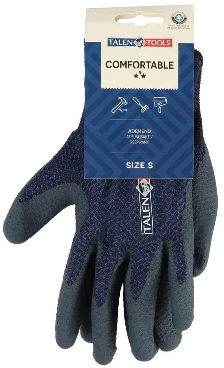 Talen Tools Werkhandschoenen Comfort - Maat S - Donkerblauw