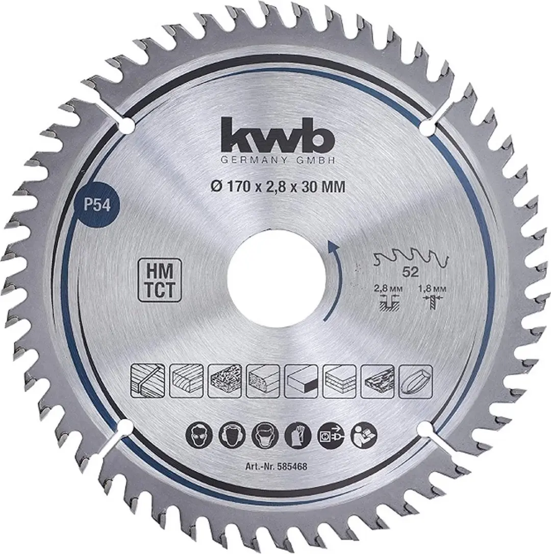 KWB Cirkelzaagblad 170x30mm 52 Tanden
