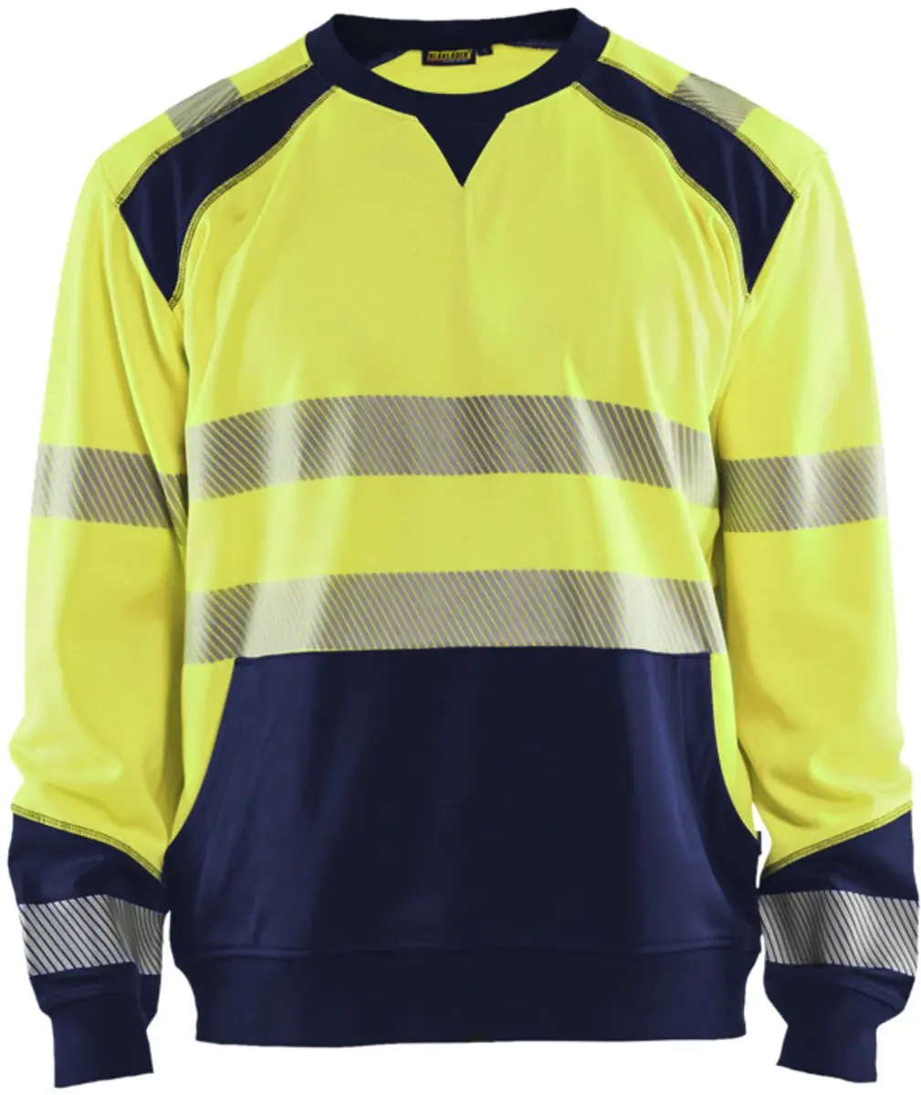 Blåkläder High Vis Sweatshirt 3541-2528 - L - Geel/Marineblauw