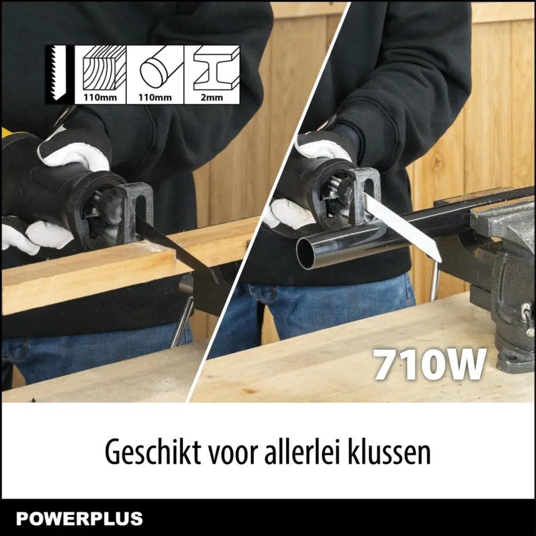 Powerplus POWXBOX022 Elektrische Reciprozaag - 710W - 6 Zaagsnelheden - afbeelding 6 van 6