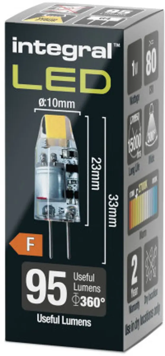 Integral G4 1W LED Lamp 100 Lumen - 3 Stuks - afbeelding 6 van 6