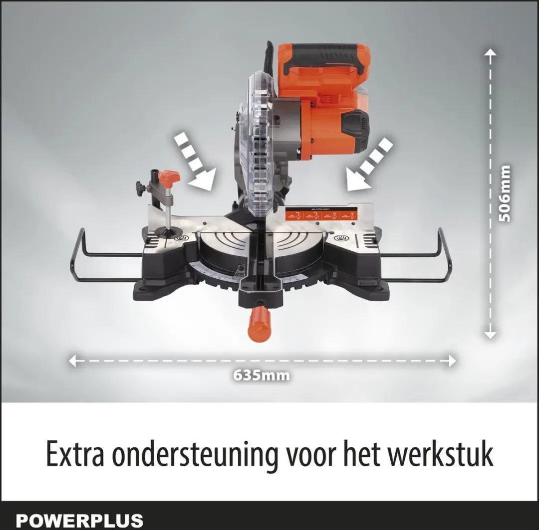 Powerplus POWDP2560 Telescopische Verstekzaag 210mm