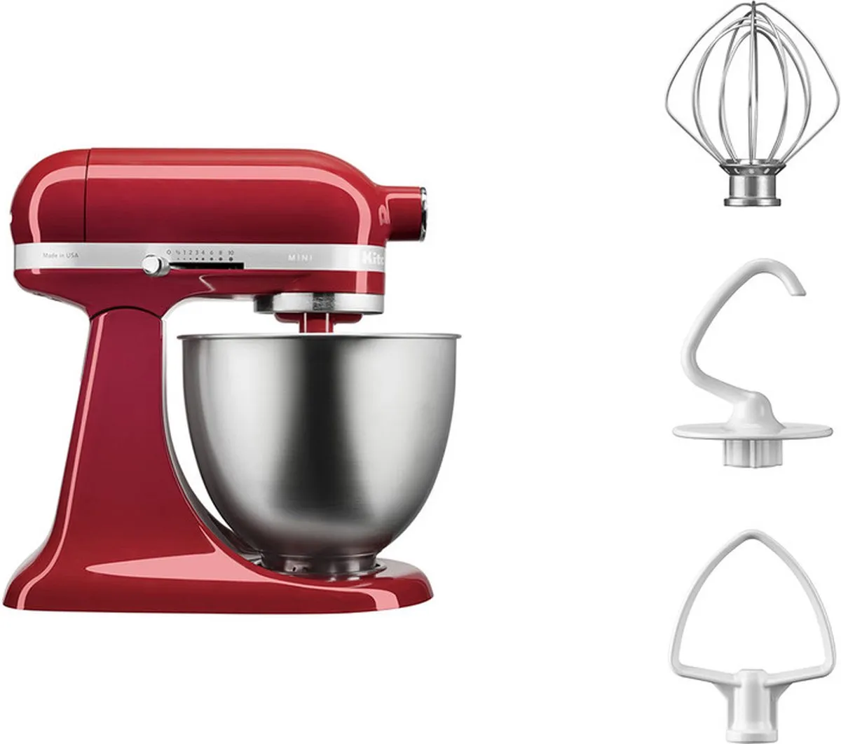 KitchenAid Mini 5KSM3311X Keukenmachine - 250W - Rood