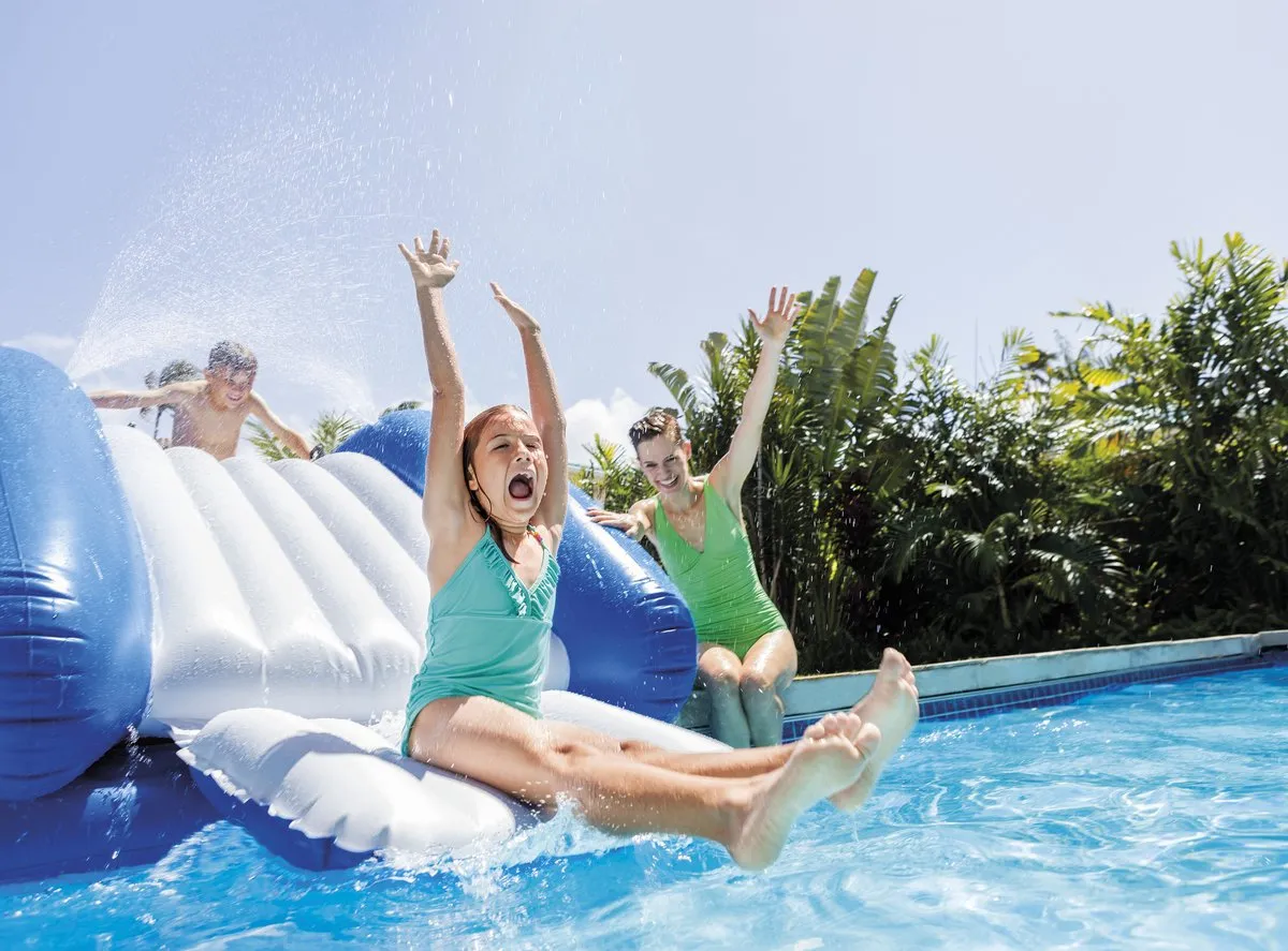 Intex Kool Splash Water Glijbaan 58849NP - Blauw/Wit - afbeelding 6 van 6