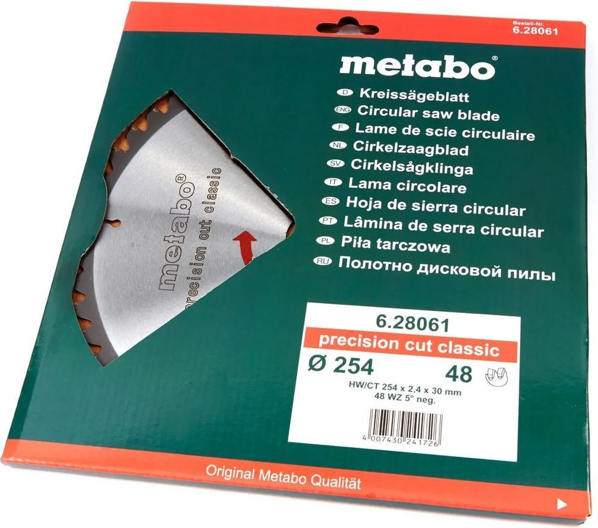 Metabo Zaagblad 254x2,4x30mm Hout