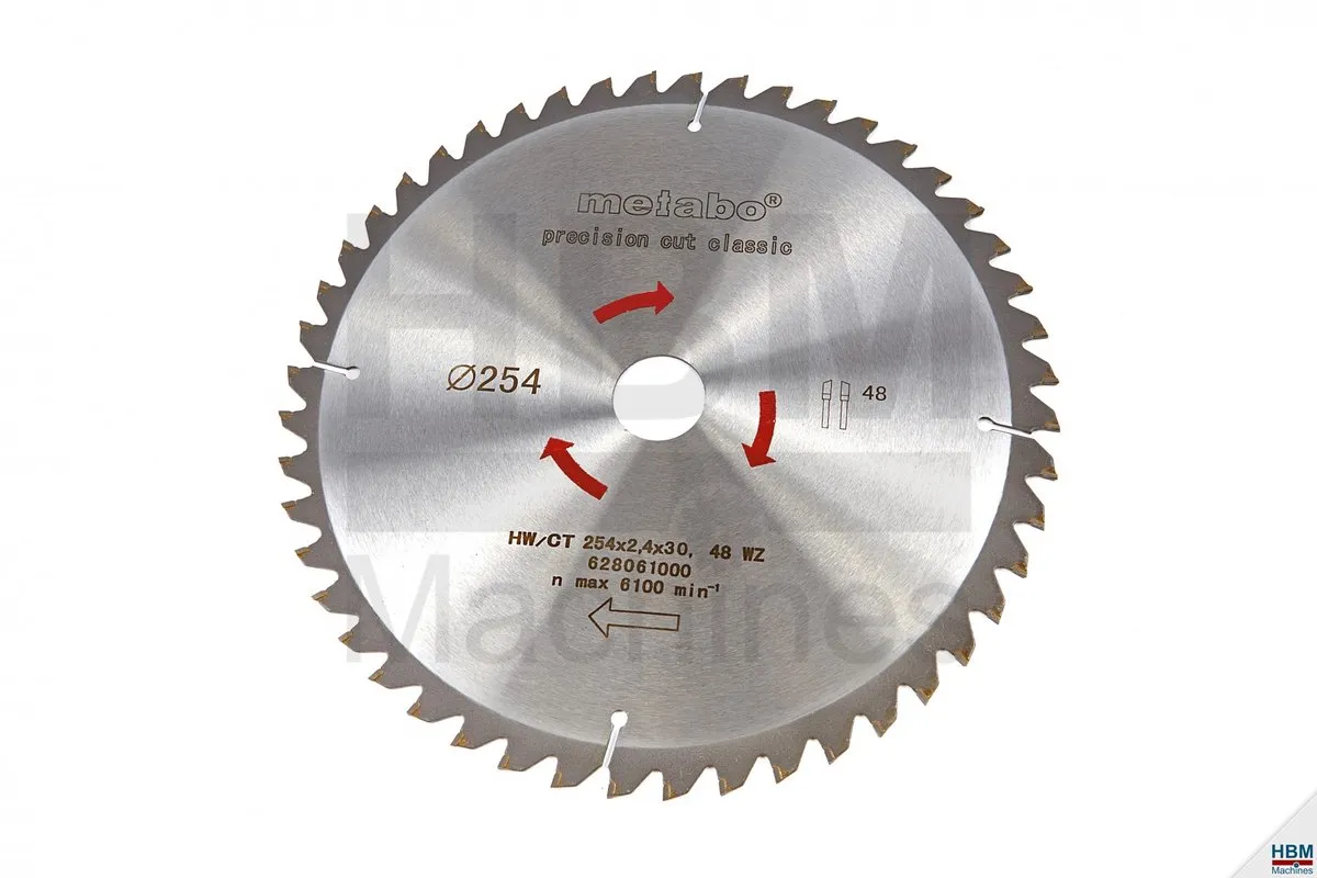 Metabo Zaagblad 254x2,4x30mm Hout - 6.28061